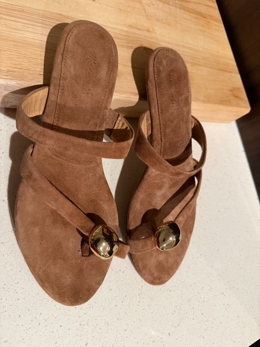 Madewell The Mila Organic Hardware Thong Slide Sandal Size 7 retail $120 - Picture 5 of 12